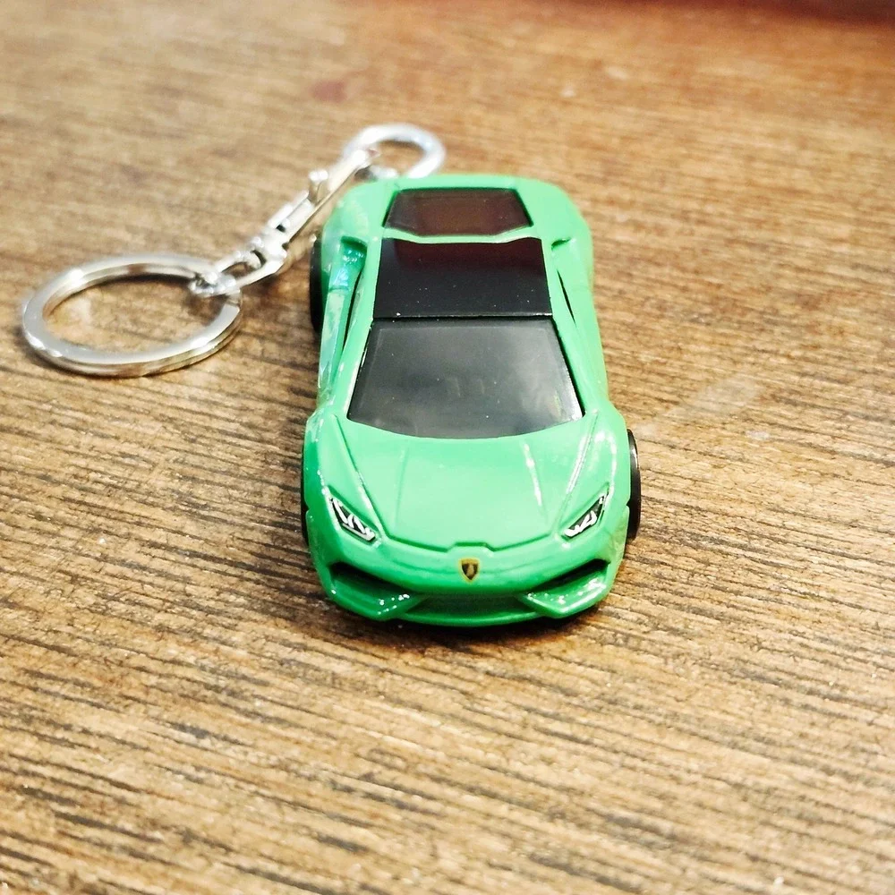 Lamborghini‎ Huracan Green LP610-4 Keychain Keyring 1:64 Custom Hot Wheels